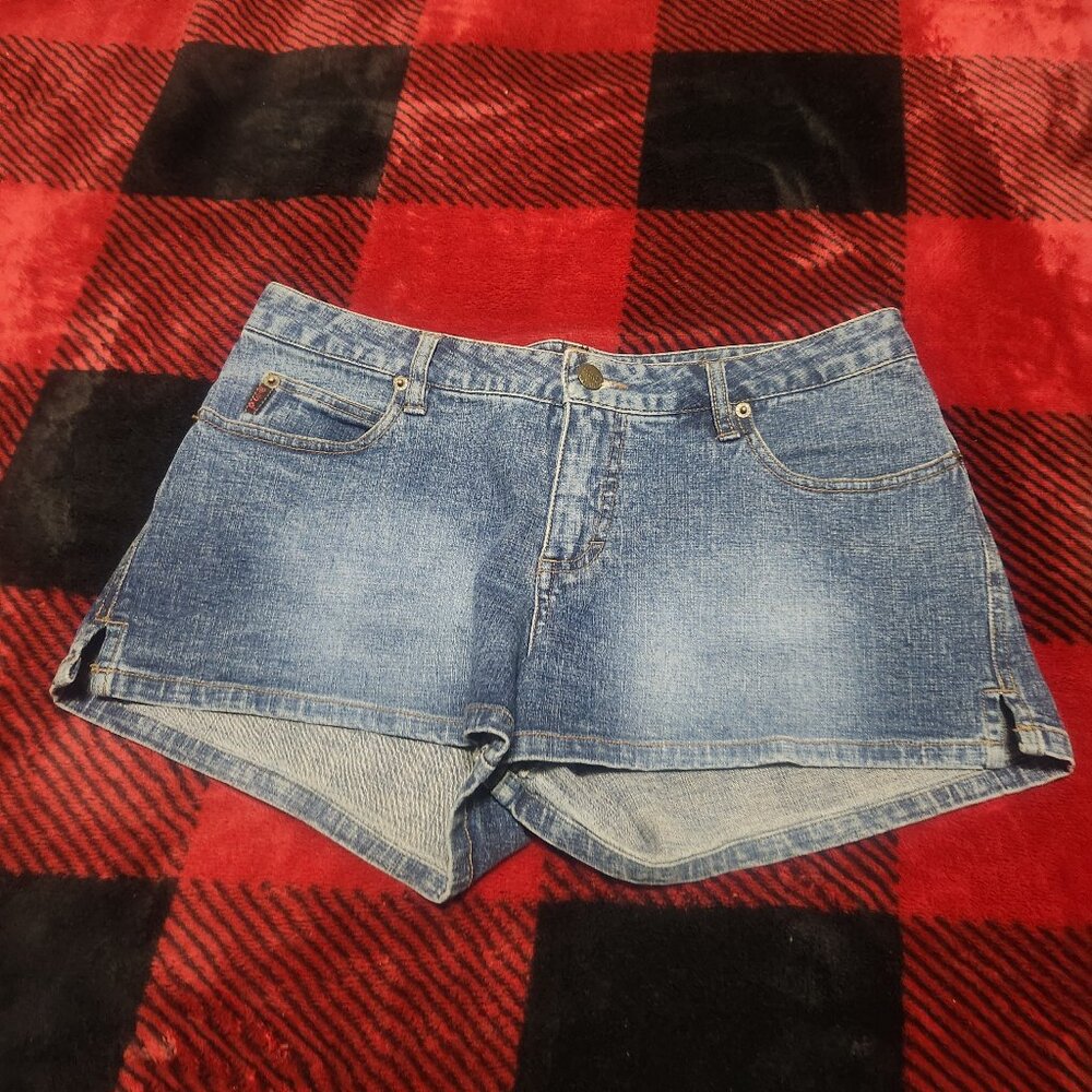 Mudd Y2K Denim Shorts Dark Wash Size 11